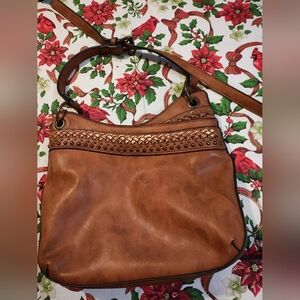 Simply Noelle Tan Shoulder Bag with Braided Detail